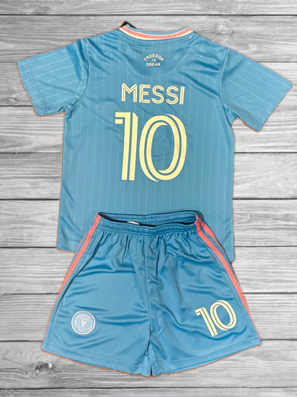 Messi Baby Blue Youth & Toddler Soccer Jersey Set Uniform Kit - Ships Today